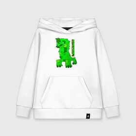 Детская толстовка хлопок с принтом Minecraft в городе Новоалтайск, 100% хлопок | Круглый горловой вырез, эластичные манжеты, пояс, капюшен | minecraft | алекс | белый | блоки | ведьма | взрывчатка | визера | волк | гаст | добывать | дракон | зеленый куб | зомби | игра | крафт | крипер | кубики | лошадка | майн | майнкрафт | манкрафт | овечка | оцелот