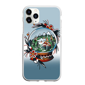 Чехол для iPhone 11 Pro Max матовый с принтом Новогодний снежный шар в городе Новоалтайск, Силикон |  | Тематика изображения на принте: 3д | домик в горах | дым | елки | елочная игрушка | зима | иллючтрация | новый год | пейзаж | снег | снежный шар | тату | татуировка | тоту | цветочки | цветы | шар со снегом | эскиз