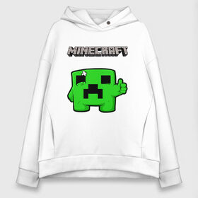 Женское худи Oversize хлопок с принтом MINECRAFT - Super Meat Boy в городе Новоалтайск, френч-терри — 70% хлопок, 30% полиэстер. Мягкий теплый начес внутри —100% хлопок | боковые карманы, эластичные манжеты и нижняя кромка, капюшон на магнитной кнопке | minecraft | аид | алмазы | игра майнкрафт | компот | компот. | майнкрафт | нуб | скин