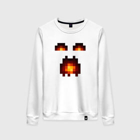Женский свитшот хлопок с принтом Minecraft в городе Новоалтайск, 100% хлопок | прямой крой, круглый вырез, на манжетах и по низу широкая трикотажная резинка  | minecraft | алекс | белый | блоки | ведьма | взрывчатка | визера | волк | гаст | добывать | дракон | зеленый куб | зомби | игра | крафт | крипер | кубики | лошадка | майн | майнкрафт | манкрафт | овечка | оцелот