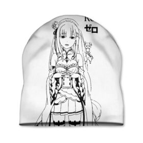 Шапка 3D с принтом Re:Zero в городе Новоалтайск, 100% полиэстер | универсальный размер, печать по всей поверхности изделия | anime girl | anime heroes | emilia | girl | kawaii | ram | re zero | re:zero | rem | девочка | девушка | жизнь с нуля в альтернативном мире | кавайный | логотипы аниме | персонажи аниме | рам | ре зеро | рем | эмилия