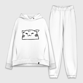 Женский костюм хлопок Oversize с принтом Курсэд Кэтс Один в городе Новоалтайск,  |  | casual | community | electronic mushroom | em | meme