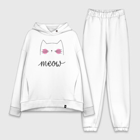 Женский костюм хлопок Oversize с принтом Meow в городе Новоалтайск,  |  | 1 годик | love | дети | детские | любовь | малыш | малыши | ребенок