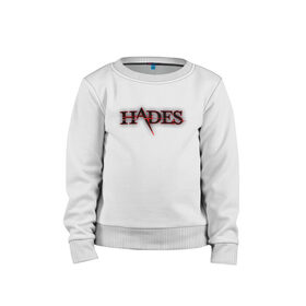 Детский свитшот хлопок с принтом Hades Logo (Z) в городе Новоалтайск, 100% хлопок | круглый вырез горловины, эластичные манжеты, пояс и воротник | Тематика изображения на принте: 