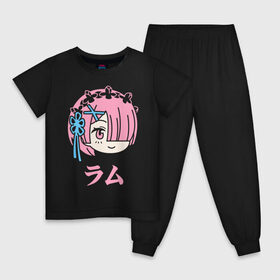 Детская пижама хлопок с принтом Re:Zero, Рам в городе Новоалтайск, 100% хлопок |  брюки и футболка прямого кроя, без карманов, на брюках мягкая резинка на поясе и по низу штанин
 | ram | re zero | re:zero | re:zero starting life in another world | re:zero жизнь с нуля в альтернативном мире | аниме | жизнь с нуля в другом мире | манга | рам