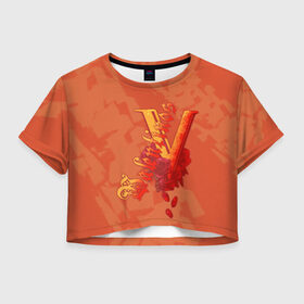 Женская футболка Crop-top 3D с принтом Valentinos Gang CP 2077 в городе Новоалтайск, 100% полиэстер | круглая горловина, длина футболки до линии талии, рукава с отворотами | city | cyberpunk | gang | night | valentinos | андроид | киберпанк | киборг | найт | робот | сити