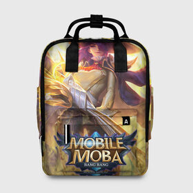 Женский рюкзак 3D с принтом Mobile legends в городе Новоалтайск, 100% полиэстер | лямки с регулируемой длиной, сверху ручки, чтобы рюкзак нести как сумку. Основное отделение закрывается на молнию, как и внешний карман. Внутри два дополнительных кармана, один из которых закрывается на молнию. По бокам два дополнительных кармашка, куда поместится маленькая бутылочка
 | 5v5 | bang bang | dota | game | heroes | kill | legends | moba | mobile | mobile legends | mobile moba | pvp | герои | дота | игра | легенда | моба | мобла