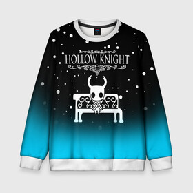 Детский свитшот 3D с принтом HOLLOW KNIGHT в городе Новоалтайск, 100% полиэстер | свободная посадка, прямой крой, мягкая тканевая резинка на рукавах и понизу свитшота | hollow knight | silk song | silksong | босс | ложный рыцарь | матка жужж | силк сонг | холлоу кнайт | холлоу найт