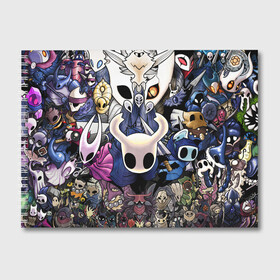 Альбом для рисования с принтом HOLLOW KNIGHT в городе Новоалтайск, 100% бумага
 | матовая бумага, плотность 200 мг. | hollow knight | silk song | silksong | босс | ложный рыцарь | матка жужж | силк сонг | холлоу кнайт | холлоу найт