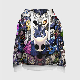 Детская толстовка 3D с принтом HOLLOW KNIGHT в городе Новоалтайск, 100% полиэстер | двухслойный капюшон со шнурком для регулировки, мягкие манжеты на рукавах и по низу толстовки, спереди карман-кенгуру с мягким внутренним слоем | hollow knight | silk song | silksong | босс | ложный рыцарь | матка жужж | силк сонг | холлоу кнайт | холлоу найт