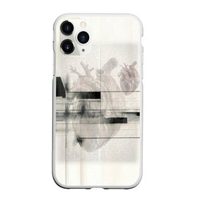Чехол для iPhone 11 Pro Max матовый с принтом Концептуальное сердце. в городе Новоалтайск, Силикон |  | sad | апатия | внутренности | газета | газеты | грусть | грязь | искусство | небрежность | органы | подтеки | сердце | современное | старость | старье | текст. | тяжесть