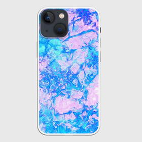 Чехол для iPhone 13 mini с принтом Нежные краски в городе Новоалтайск,  |  | Тематика изображения на принте: abstract | blue | casual | casual style | pink | texture | абстрактный рисунок | абстракция | блики | брызги | вода | волны | градиент | краски | мазки | море | морская | пастельные цвета | повседневный | пятна красок