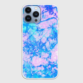 Чехол для iPhone 13 Pro Max с принтом Нежные краски в городе Новоалтайск,  |  | Тематика изображения на принте: abstract | blue | casual | casual style | pink | texture | абстрактный рисунок | абстракция | блики | брызги | вода | волны | градиент | краски | мазки | море | морская | пастельные цвета | повседневный | пятна красок