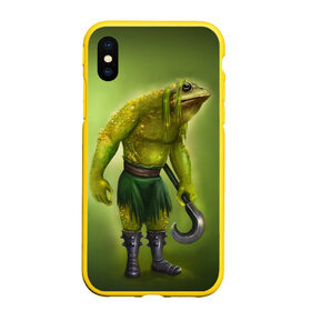Чехол для iPhone XS Max матовый с принтом Bullywug в городе Новоалтайск, Силикон | Область печати: задняя сторона чехла, без боковых панелей | art | жаба | жабалюд | зеленый фон