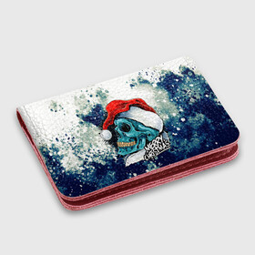 Картхолдер с принтом с принтом Death Santa в городе Новоалтайск, натуральная матовая кожа | размер 7,3 х 10 см; кардхолдер имеет 4 кармана для карт; | new year | арт | графика | дед мороз | зима | новый год | рождество | санта