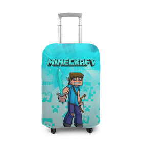 Чехол для чемодана 3D с принтом Minecraft в городе Новоалтайск, 86% полиэфир, 14% спандекс | двустороннее нанесение принта, прорези для ручек и колес | minecraft | алекс | белый | блоки | ведьма | взрывчатка | визера | волк | гаст | добывать | дракон | зеленый куб | зомби | игра | крафт | крипер | кубики | лошадка | майн | майнкрафт | манкрафт | овечка | оцелот