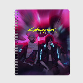 Тетрадь с принтом CYBERPUNK 2077 (Z) в городе Новоалтайск, 100% бумага | 48 листов, плотность листов — 60 г/м2, плотность картонной обложки — 250 г/м2. Листы скреплены сбоку удобной пружинной спиралью. Уголки страниц и обложки скругленные. Цвет линий — светло-серый
 | cd project red | cyberpunk 2077 | keanu reeves | samurai | киану ривз | киберпанк 2077 | самураи