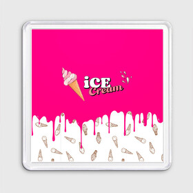 Магнит 55*55 с принтом Ice Cream BlackPink в городе Новоалтайск, Пластик | Размер: 65*65 мм; Размер печати: 55*55 мм | blackpink | blink | bts | exo | icecream | jennie | jisoo | korea | kpop | lisa | love | rose | блекпинк | девушки | корея | кпоп | музыка