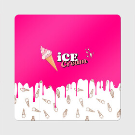 Магнит виниловый Квадрат с принтом Ice Cream BlackPink в городе Новоалтайск, полимерный материал с магнитным слоем | размер 9*9 см, закругленные углы | blackpink | blink | bts | exo | icecream | jennie | jisoo | korea | kpop | lisa | love | rose | блекпинк | девушки | корея | кпоп | музыка