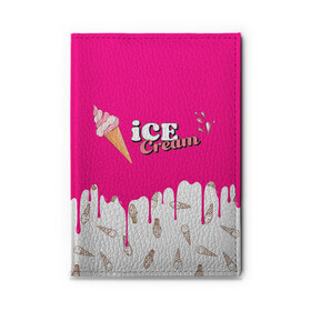 Обложка для автодокументов с принтом Ice Cream BlackPink в городе Новоалтайск, натуральная кожа |  размер 19,9*13 см; внутри 4 больших “конверта” для документов и один маленький отдел — туда идеально встанут права | blackpink | blink | bts | exo | icecream | jennie | jisoo | korea | kpop | lisa | love | rose | блекпинк | девушки | корея | кпоп | музыка