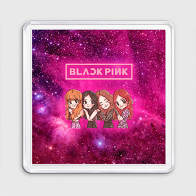 Магнит 55*55 с принтом Black Pink в городе Новоалтайск, Пластик | Размер: 65*65 мм; Размер печати: 55*55 мм | blackpink | blink | bts | exo | icecream | jennie | jisoo | korea | kpop | lisa | love | rose | блекпинк | девушки | корея | кпоп | музыка