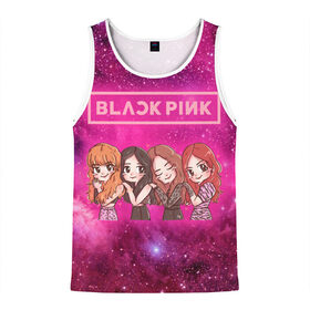 Мужская майка 3D с принтом Black Pink в городе Новоалтайск, 100% полиэстер | круглая горловина, приталенный силуэт, длина до линии бедра. Пройма и горловина окантованы тонкой бейкой | blackpink | blink | bts | exo | icecream | jennie | jisoo | korea | kpop | lisa | love | rose | блекпинк | девушки | корея | кпоп | музыка