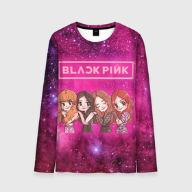 Мужской лонгслив 3D с принтом Black Pink в городе Новоалтайск, 100% полиэстер | длинные рукава, круглый вырез горловины, полуприлегающий силуэт | blackpink | blink | bts | exo | icecream | jennie | jisoo | korea | kpop | lisa | love | rose | блекпинк | девушки | корея | кпоп | музыка