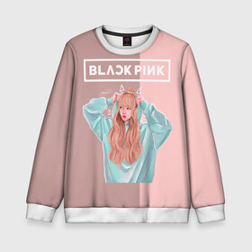 Детский свитшот 3D с принтом BlackPink в городе Новоалтайск, 100% полиэстер | свободная посадка, прямой крой, мягкая тканевая резинка на рукавах и понизу свитшота | blackpink | blink | bts | exo | icecream | jennie | jisoo | korea | kpop | lisa | love | rose | блекпинк | девушки | корея | кпоп | музыка