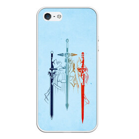 Чехол для iPhone 5/5S матовый с принтом Sword Art Online в городе Новоалтайск, Силикон | Область печати: задняя сторона чехла, без боковых панелей | alice | alicization | asuna | kirito | sao | sword art online | underworld | алиса | алисизация | асуна | кирито | мастера меча онлайн | чёрный мечник | юджио