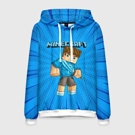 Мужская толстовка 3D с принтом Minecraft в городе Новоалтайск, 100% полиэстер | двухслойный капюшон со шнурком для регулировки, мягкие манжеты на рукавах и по низу толстовки, спереди карман-кенгуру с мягким внутренним слоем. | minecraft | алекс | белый | блоки | ведьма | взрывчатка | визера | волк | гаст | добывать | дракон | зеленый куб | зомби | игра | крафт | крипер | кубики | лошадка | майн | майнкрафт | манкрафт | овечка | оцелот