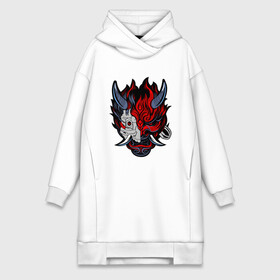 Платье-худи хлопок с принтом SAMURAI LVL UP в городе Новоалтайск,  |  | 2019 | cd project red | cyberpunk 2077 | cyberpunk fashion | hacker | keanu reeves | maelstrom | militech | night city | quadra | samurai | samurai cyberpunk 2077 | sci fi | trauma team | v | ви | киану ривз | киберпанк 2077 | логотип | роб