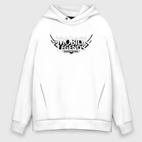 Мужское худи Oversize хлопок с принтом Mobile Legends Black Logo (Z) в городе Новоалтайск, френч-терри — 70% хлопок, 30% полиэстер. Мягкий теплый начес внутри —100% хлопок | боковые карманы, эластичные манжеты и нижняя кромка, капюшон на магнитной кнопке | 515 unite | bang bang | battle arena | moba | mobile legends | mobile legends bang bang | online battle arena