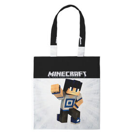 Шоппер 3D с принтом Minecraft в городе Новоалтайск, 100% полиэстер | Плотность: 200 г/м2; Размер: 34×35 см; Высота лямок: 30 см | minecraft | алекс | белый | блоки | ведьма | взрывчатка | визера | волк | гаст | добывать | дракон | зеленый куб | зомби | игра | крафт | крипер | кубики | лошадка | майн | майнкрафт | манкрафт | овечка | оцелот