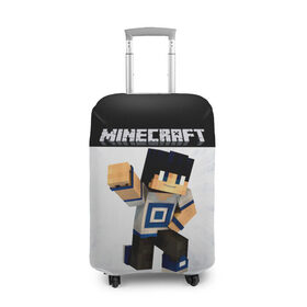 Чехол для чемодана 3D с принтом Minecraft в городе Новоалтайск, 86% полиэфир, 14% спандекс | двустороннее нанесение принта, прорези для ручек и колес | minecraft | алекс | белый | блоки | ведьма | взрывчатка | визера | волк | гаст | добывать | дракон | зеленый куб | зомби | игра | крафт | крипер | кубики | лошадка | майн | майнкрафт | манкрафт | овечка | оцелот