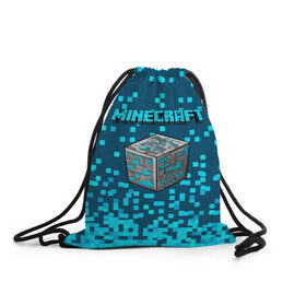 Рюкзак-мешок 3D с принтом Minecraft в городе Новоалтайск, 100% полиэстер | плотность ткани — 200 г/м2, размер — 35 х 45 см; лямки — толстые шнурки, застежка на шнуровке, без карманов и подкладки | Тематика изображения на принте: minecraft | алекс | белый | блоки | ведьма | взрывчатка | визера | волк | гаст | добывать | дракон | зеленый куб | зомби | игра | крафт | крипер | кубики | лошадка | майн | майнкрафт | манкрафт | овечка | оцелот