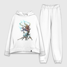 Женский костюм хлопок Oversize с принтом Ходячее дерево в городе Новоалтайск,  |  | creature | fantazy | дерево | нечисть | природа | растение | фэнтези | цветной рисунок | шипы | элементаль