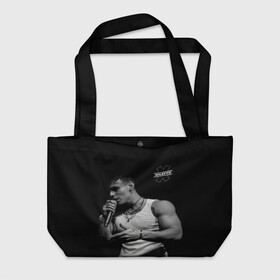 Пляжная сумка 3D с принтом NILETTO в городе Новоалтайск, 100% полиэстер | застегивается на металлическую кнопку; внутренний карман застегивается на молнию. Стенки укреплены специальным мягким материалом, чтобы защитить содержимое от несильных ударов
 | niletto | музыкант | певец | поп | прытков | современный ритм н блюз | соул | танцор | хип хоп