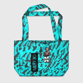 Пляжная сумка 3D с принтом NILETTO в городе Новоалтайск, 100% полиэстер | застегивается на металлическую кнопку; внутренний карман застегивается на молнию. Стенки укреплены специальным мягким материалом, чтобы защитить содержимое от несильных ударов
 | niletto | музыкант | певец | поп | прытков | современный ритм н блюз | соул | танцор | хип хоп