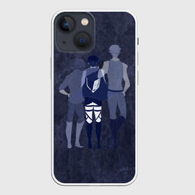 Чехол для iPhone 13 mini с принтом AOT три силуэта в городе Новоалтайск,  |  | attack on titan | final | levi | shingeki no kyojin | аккерман | атака на титанов | вторжение гигантов | капрал | леви | ривай