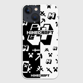 Чехол для iPhone 13 mini с принтом Minecraft в городе Новоалтайск,  |  | minecraft | алекс | белый | блоки | ведьма | взрывчатка | визера | волк | гаст | добывать | дракон | зеленый куб | зомби | игра | крафт | крипер | кубики | лошадка | майн | майнкрафт | манкрафт | овечка | оцелот