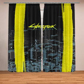 Фотошторы с принтом Город CYBERPUNK 2077 в городе Новоалтайск, Блэкаут (светозащита 90%) / Габардин (светозащита 40% | 2 полотна шириной по 145 см; Высота 200-300 см; Крепление: шторная лента (на крючки); | 2077 | cyberpunk | cyberpunk 2077 | город | игра | киберпанк | панк