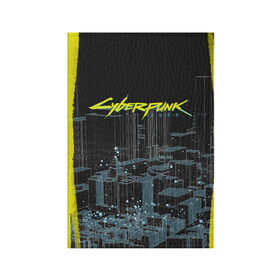 Обложка для паспорта матовая кожа с принтом Город CYBERPUNK 2077 в городе Новоалтайск, натуральная матовая кожа | размер 19,3 х 13,7 см; прозрачные пластиковые крепления | 2077 | cyberpunk | cyberpunk 2077 | город | игра | киберпанк | панк