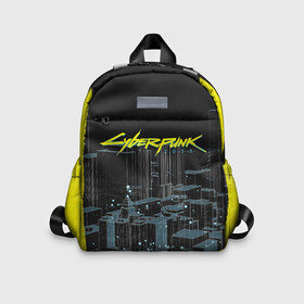 Детский рюкзак 3D с принтом Город CYBERPUNK 2077 в городе Новоалтайск, 100% полиэстер | лямки с регулируемой длиной, сверху петелька, чтобы рюкзак можно было повесить на вешалку. Основное отделение закрывается на молнию, как и внешний карман. Внутри дополнительный карман. По бокам два дополнительных кармашка | 2077 | cyberpunk | cyberpunk 2077 | город | игра | киберпанк | панк