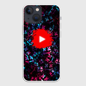 Чехол для iPhone 13 mini с принтом MARSHMELLO  YOU TUBE в городе Новоалтайск,  |  | Тематика изображения на принте: instagram | likee | marshmello | neon | tik tok | you tube | инстаграм | лайк | логотип ютуб | маршмелло | маршмело | маршмелоу | музыка | музыкант | неон | тик ток | фортнайт | ютуб | ютуб неон
