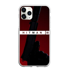 Чехол для iPhone 11 Pro Max матовый с принтом Hitman III в городе Новоалтайск, Силикон |  | hitman | hitman 3 | hitman iii | красный | надпись | пистолет | хитман | хитман 3