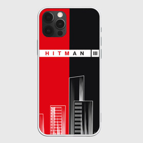 Чехол для iPhone 12 Pro Max с принтом Hitman III - Город в городе Новоалтайск, Силикон |  | hitman | hitman 3 | hitman iii | город | красный | надпись | половина | хитман | хитман 3 | черный