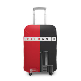 Чехол для чемодана 3D с принтом Hitman III - Город в городе Новоалтайск, 86% полиэфир, 14% спандекс | двустороннее нанесение принта, прорези для ручек и колес | hitman | hitman 3 | hitman iii | город | красный | надпись | половина | хитман | хитман 3 | черный