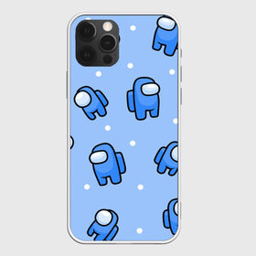 Чехол для iPhone 12 Pro Max с принтом Among Us - Синий цвет в городе Новоалтайск, Силикон |  | among us | boy | амонг | детский | игра | мальчикам | мультяшный | паттерн | синий | сыну | узор | эмонг ас