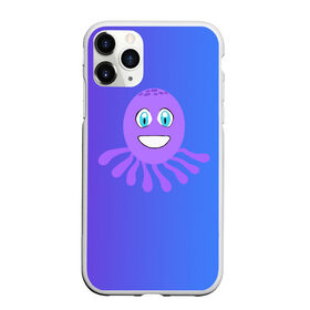 Чехол для iPhone 11 Pro матовый с принтом Осьминожка в городе Новоалтайск, Силикон |  | Тематика изображения на принте: животное | минимализм | мультик | осьминог | текст