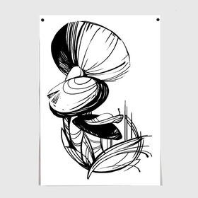 Постер с принтом Грибочки в городе Новоалтайск, 100% бумага
 | бумага, плотность 150 мг. Матовая, но за счет высокого коэффициента гладкости имеет небольшой блеск и дает на свету блики, но в отличии от глянцевой бумаги не покрыта лаком | грибы | лес | листья | мухомор